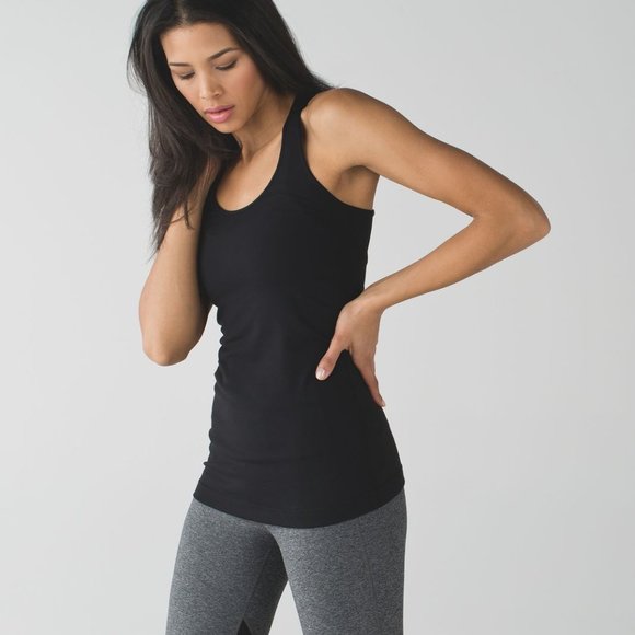 lululemon Cool Racerback Light Luon Black Sz 8 - Picture 9 of 9